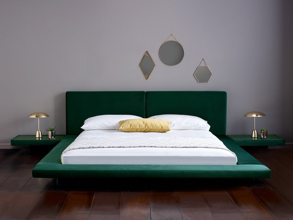 Кровать Trasimeno 180х200 зеленого цвета INMYROOM Family