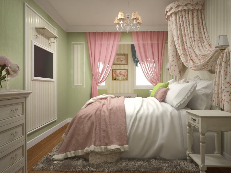 Спальня в стиле французский Прованс