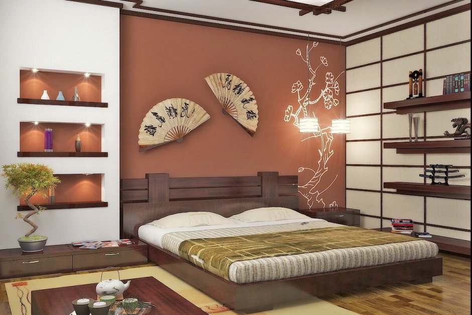 Спальня в китайском стиле (59 фото)
