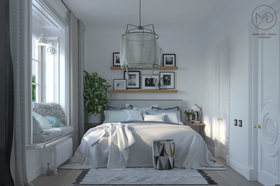 Кровать в шведском стиле