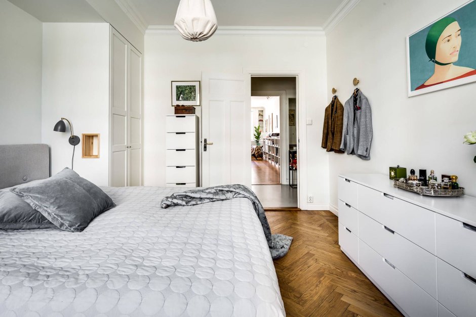 Спальня в скандинавском стиле 15 кв м