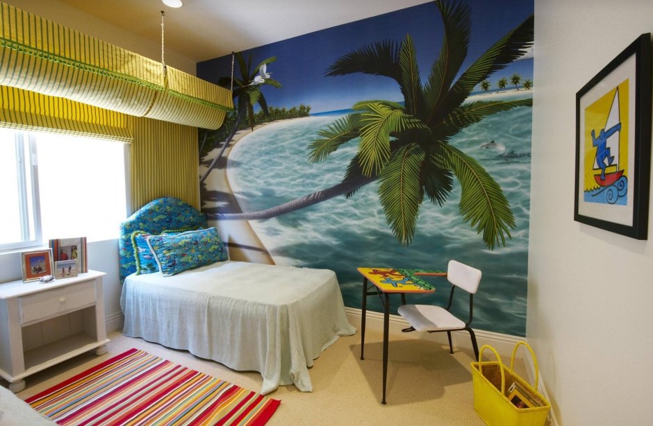 Спальня в пляжном стиле