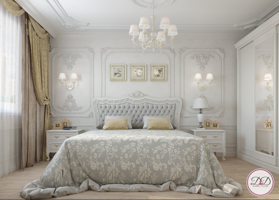 Красивые спальни в классическом стиле