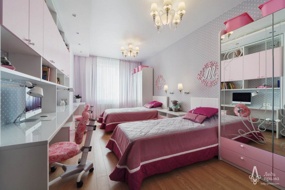 Красивая комната для двух девочек подростков