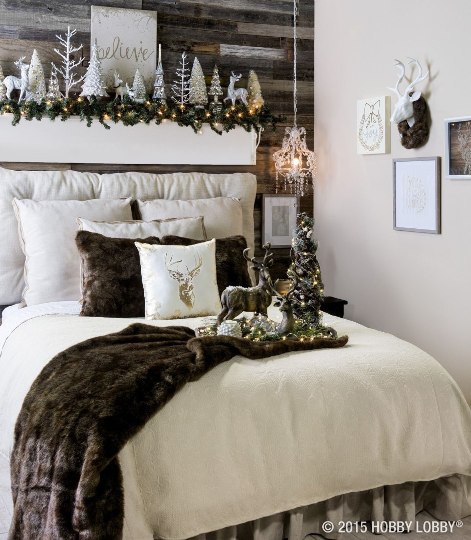 Спальня в новогоднем стиле