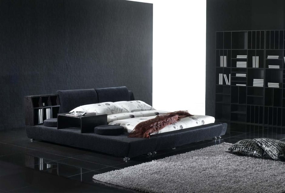 Комната с черной мебелью