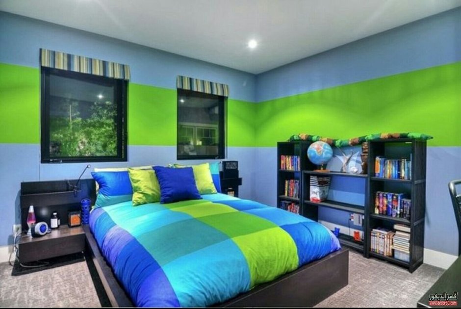 Зелёная комната для подростка