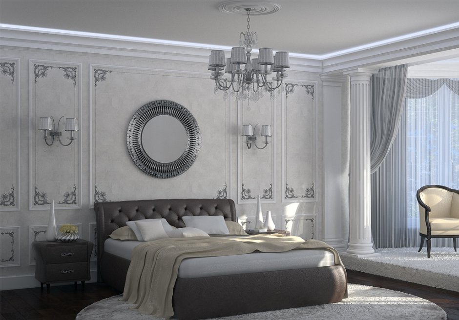 Стиль классицизм в интерьере спальни