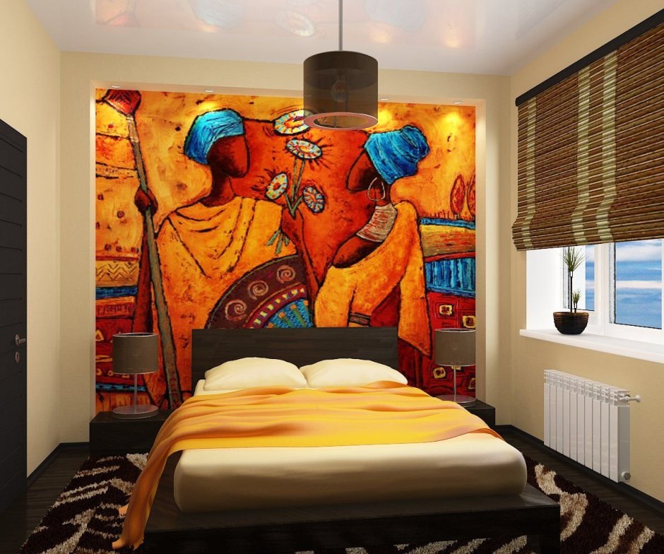 Спальня в африканском стиле