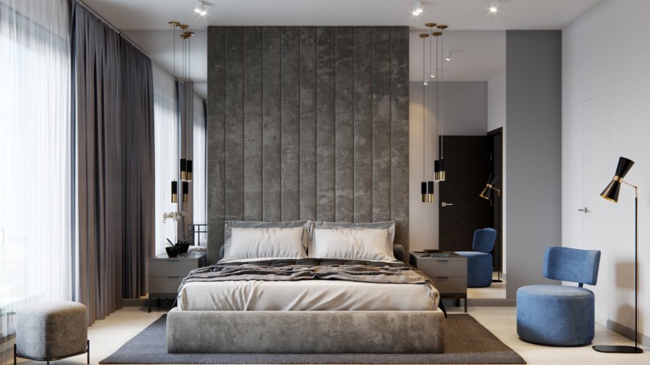 Мягкие декоративные стеновые панели для спальни