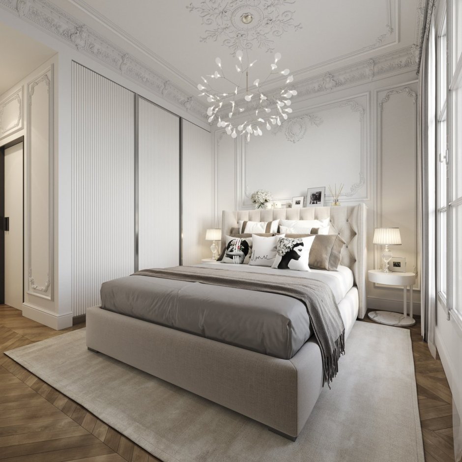 Парижский интерьер спальни