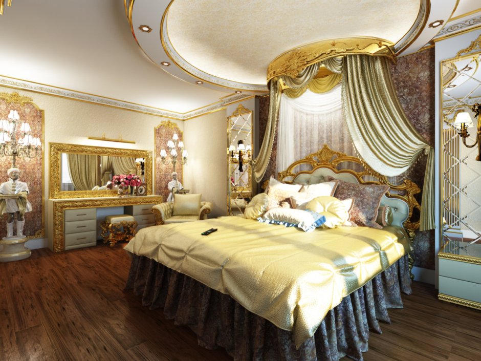 Королевские спальни в стиле рококо