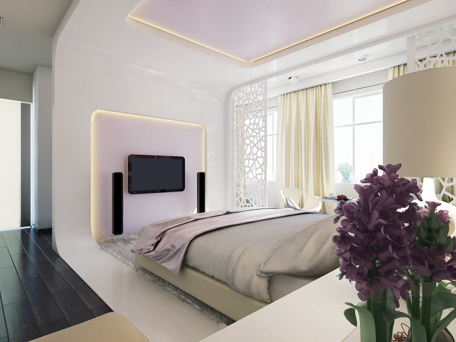 Спальня совмещенная с балконом