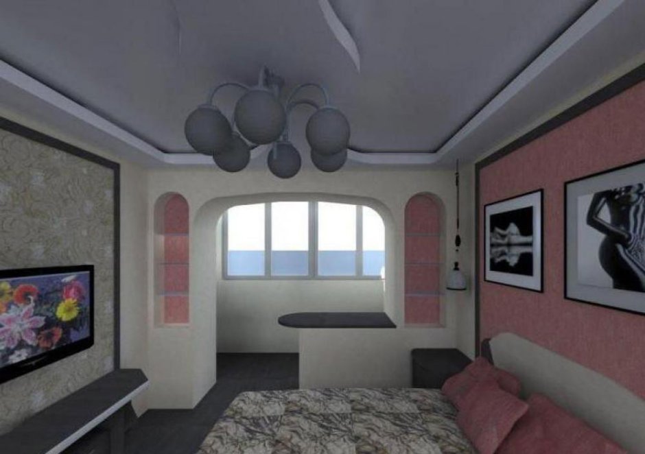 Спальня с присоединенным балконом