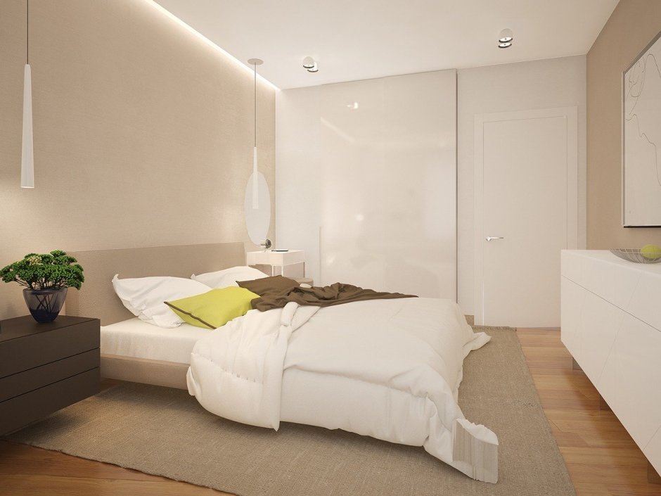 Спальня в минималистическом стиле 10 кв.м.