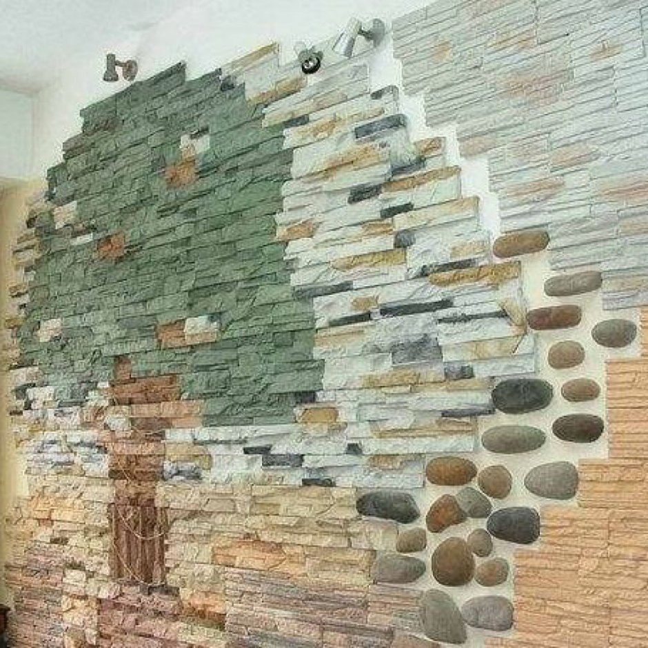 Декор стен декоративным камнем