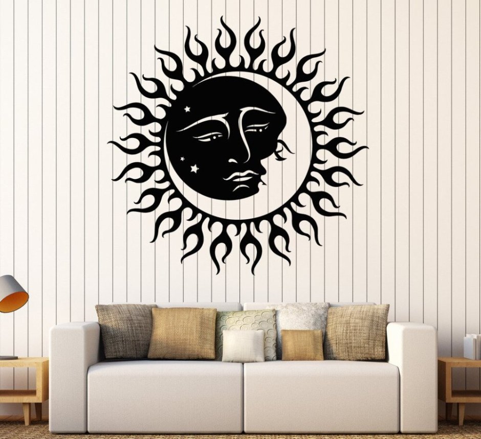 Солнце на стене рисунок