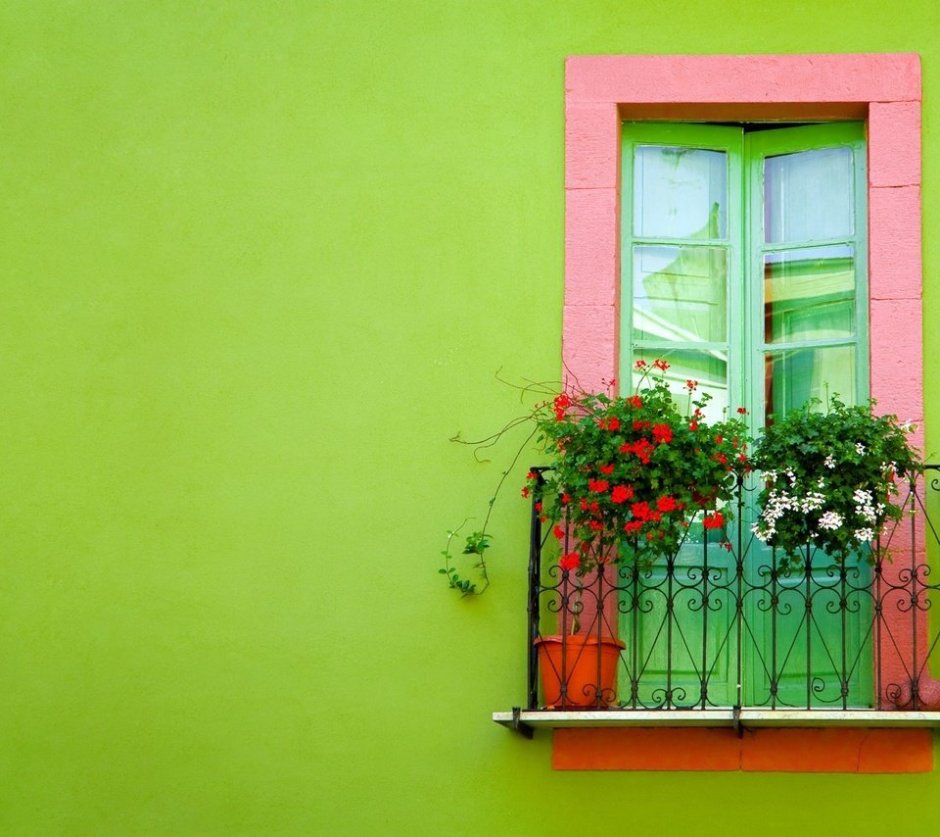 Зеленая стена на балконе