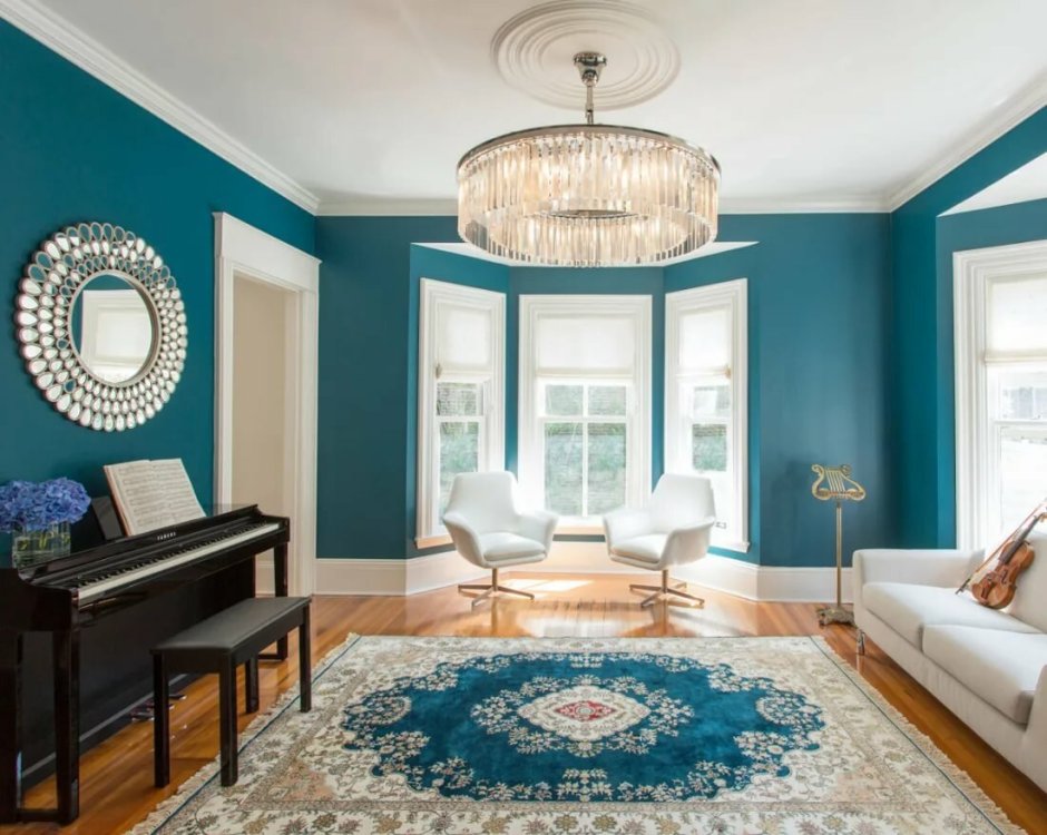 Интерьер в голубом цвете