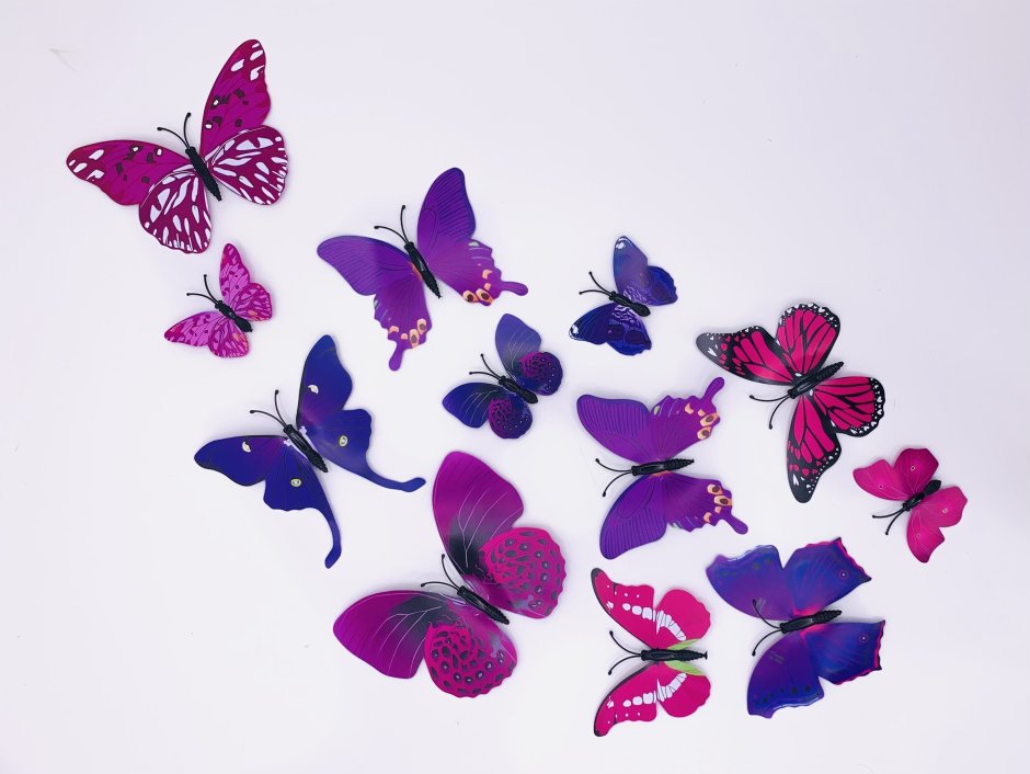 Блестящие наклейки "бабочки"