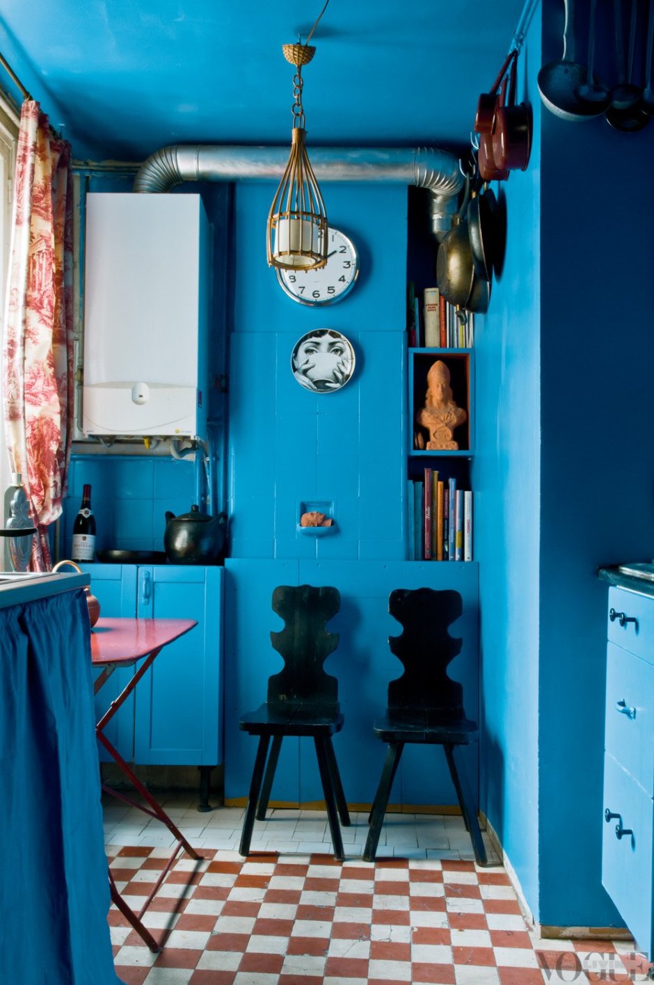 Кухня икеа Акстад синяя