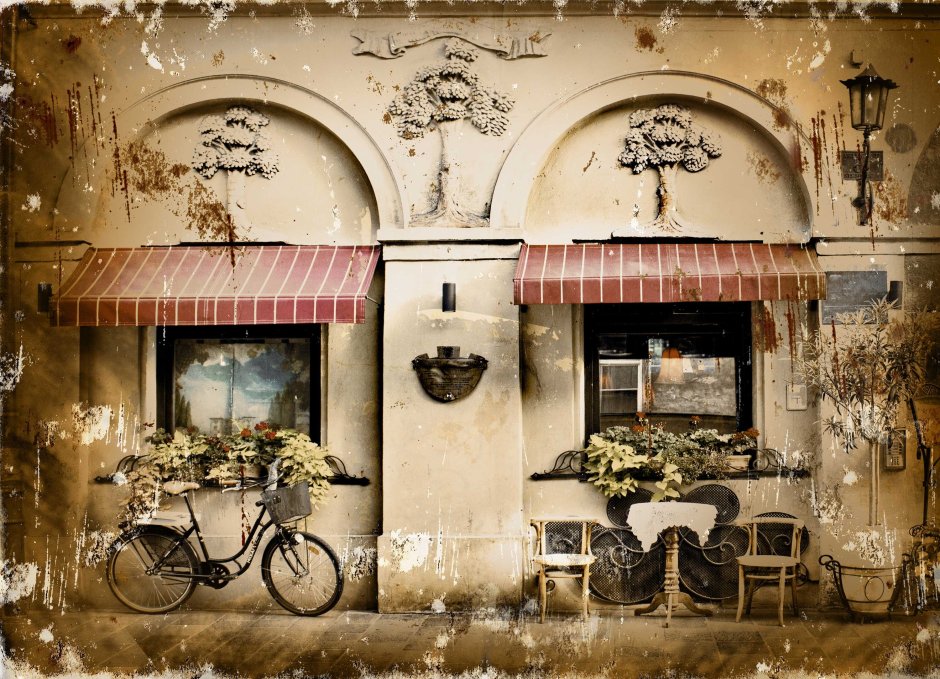 Фотообои улочка в Италии кафе