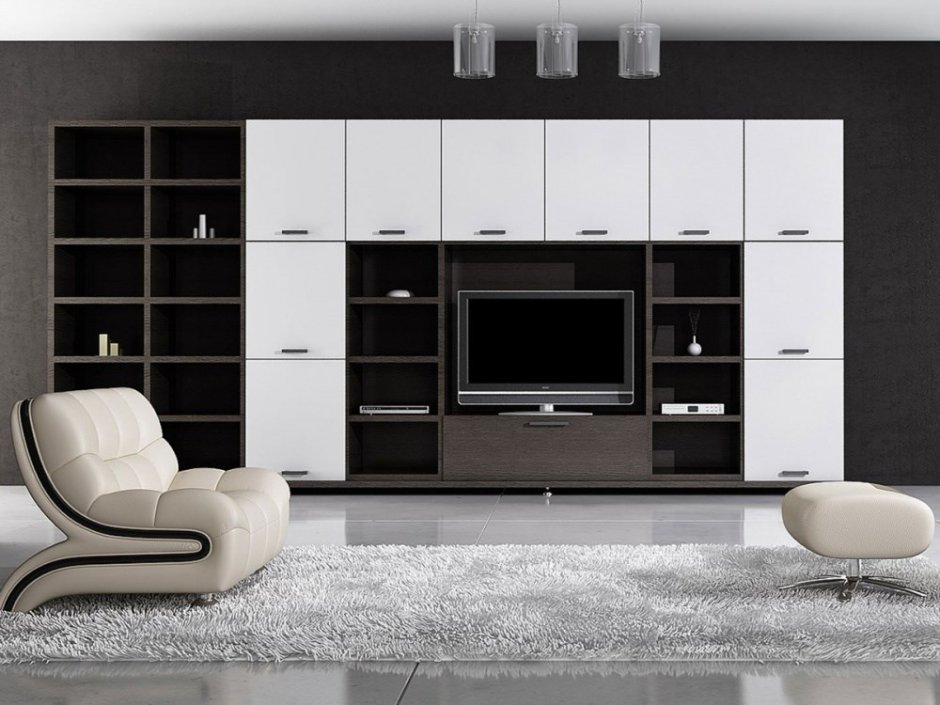 Черно белая мебель