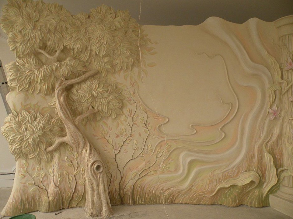 Роспись стен дерево