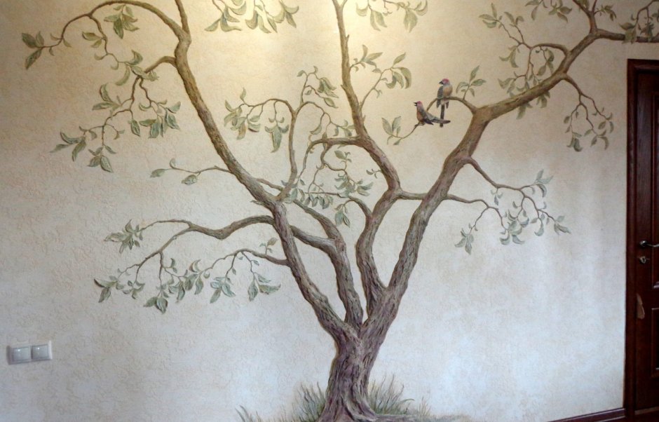 Нарисовать дерево на стене