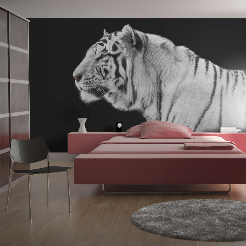 Картина тигра на стене
