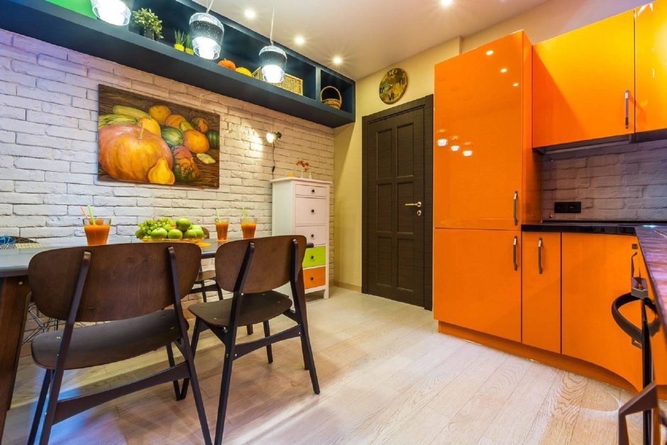 Кухонный гарнитур апельсин Стендмебель