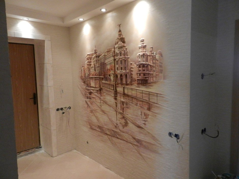Роспись стен в коридоре