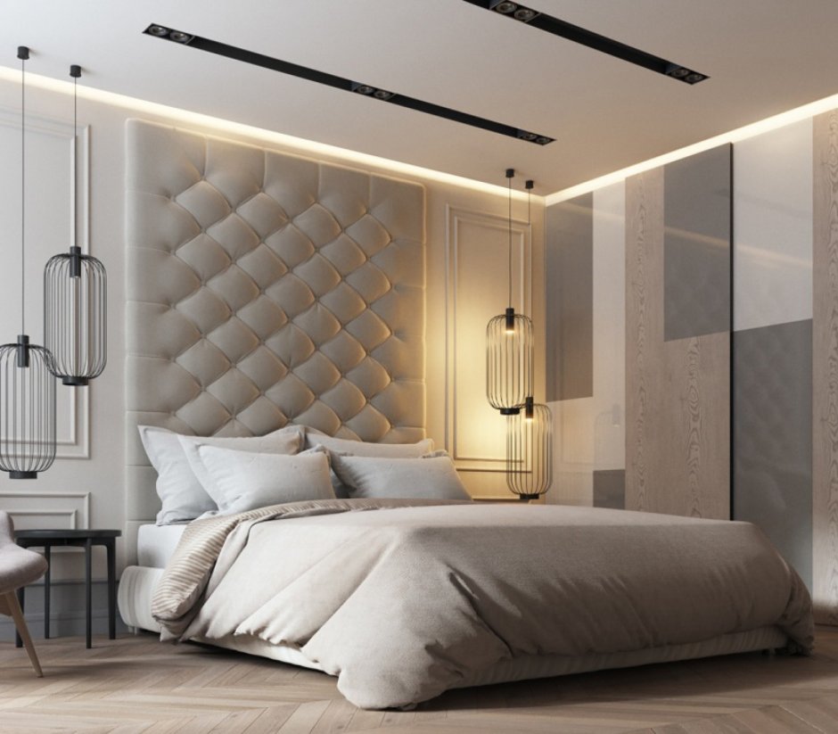 Стеновые панели в спальне над кроватью (65 фото)