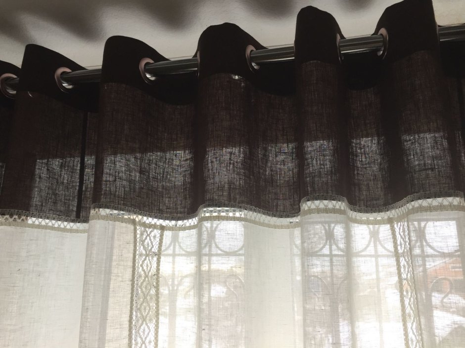 Ситцевые шторы на кухню