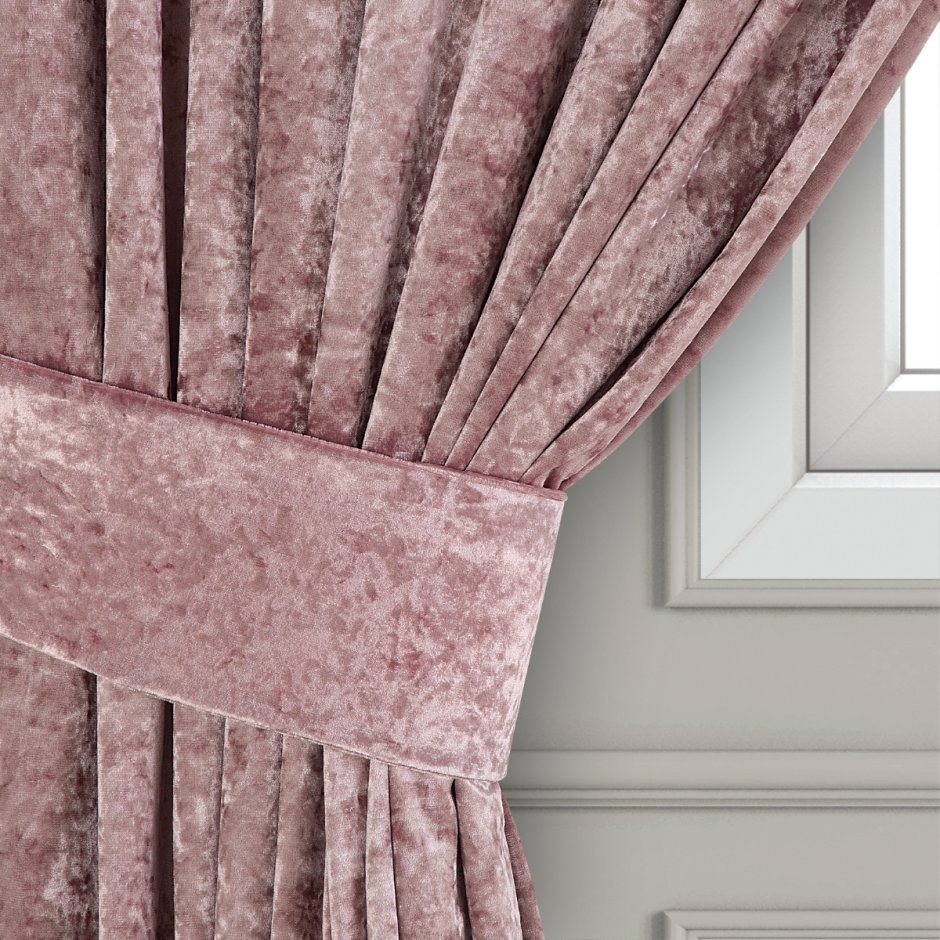 Комплект штор с подхватами "блэкаут", розовый (BL-200399-gr)