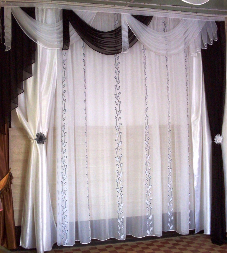 Фото дизайн штор и тюли для зала фото