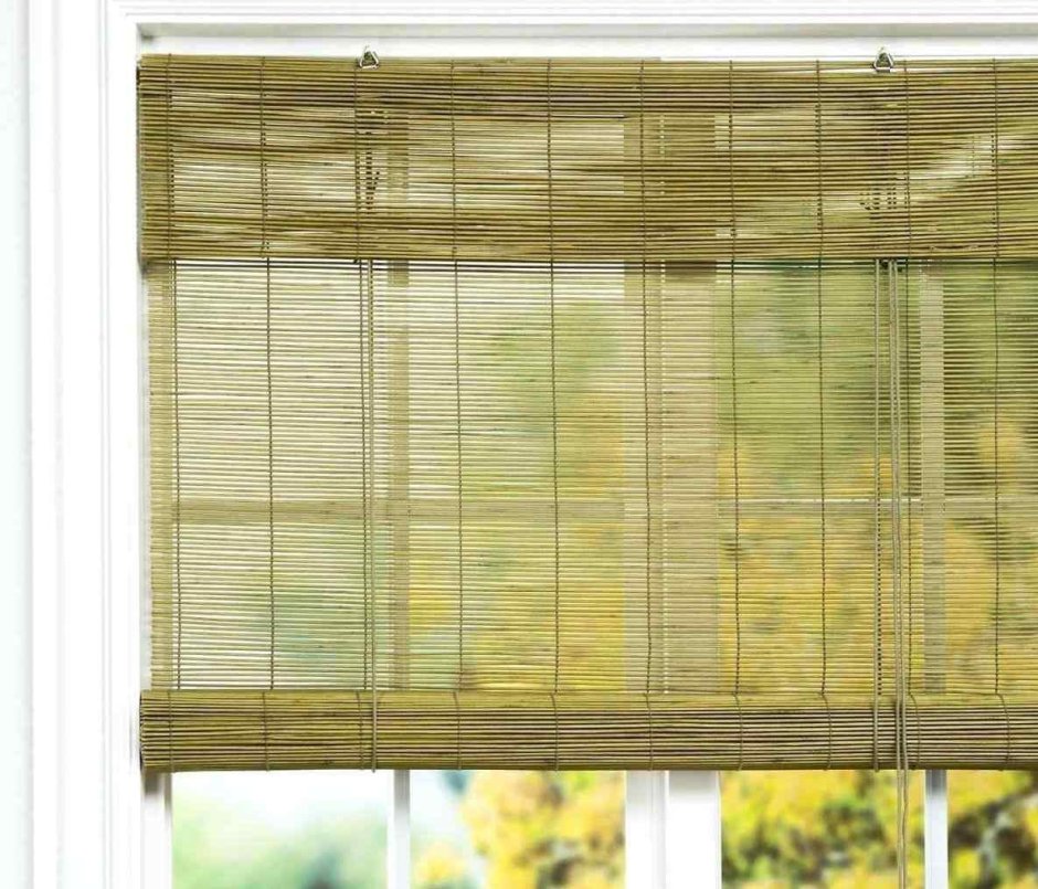 Косые бамбуковые шторы