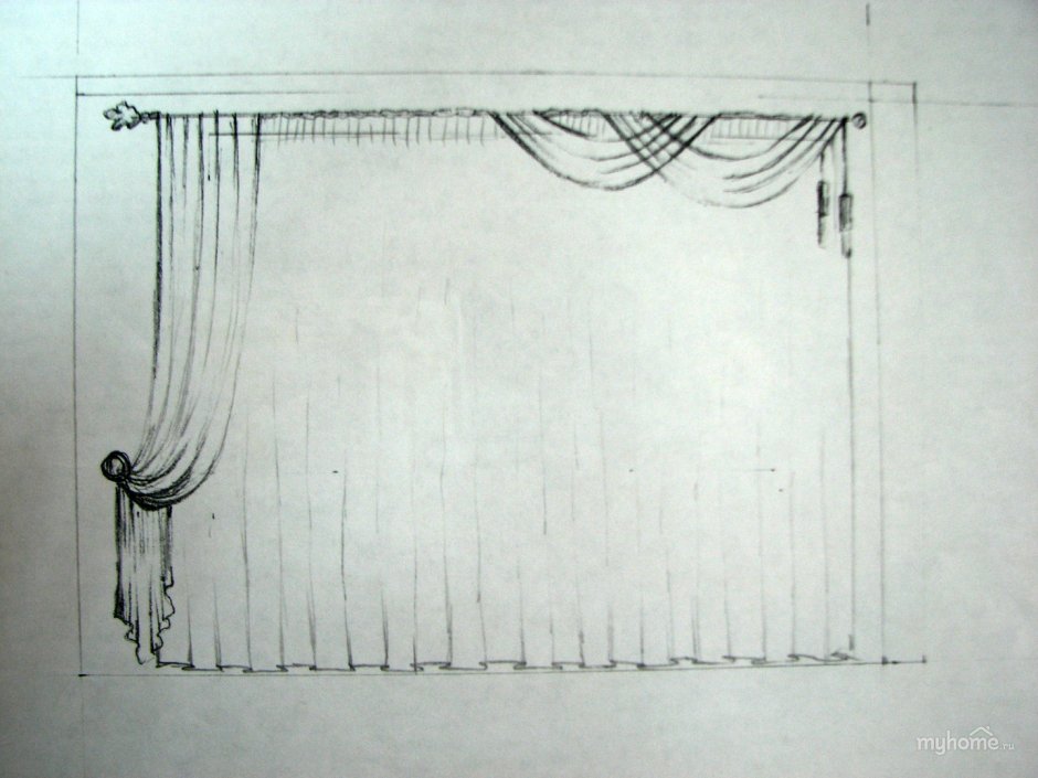 Эскиз рисунка гобеленовых штор