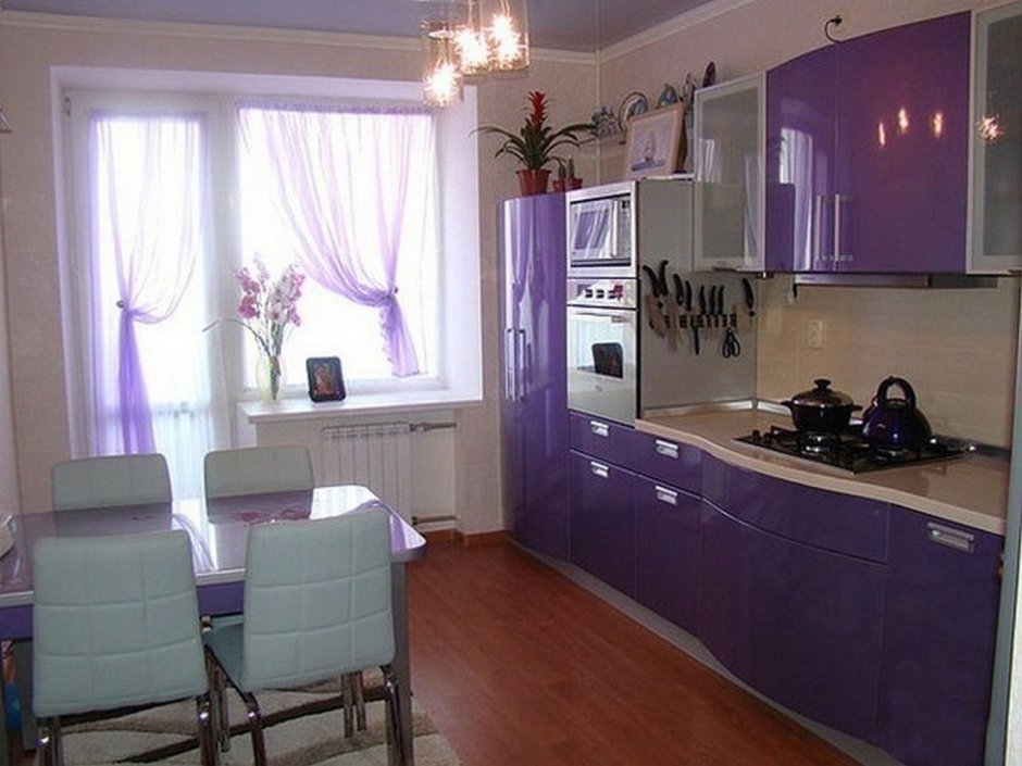 Кухня в фиолетовом стиле