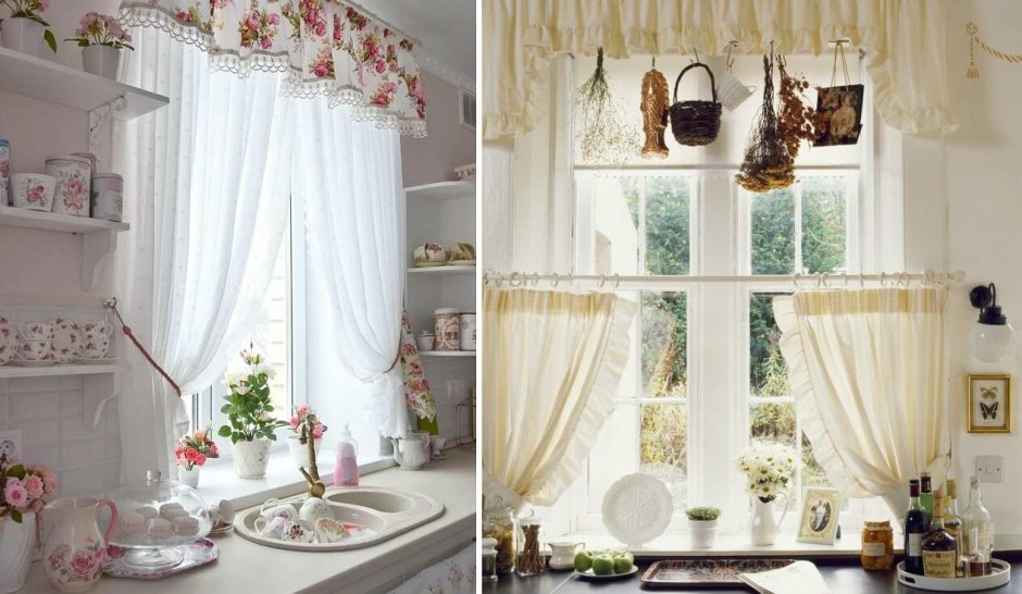 Красные шторы на кухню