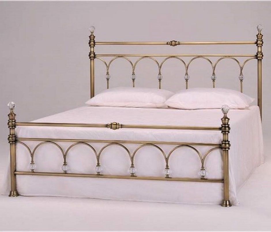 Кровать металлическая Windsor 140x200см, античная медь