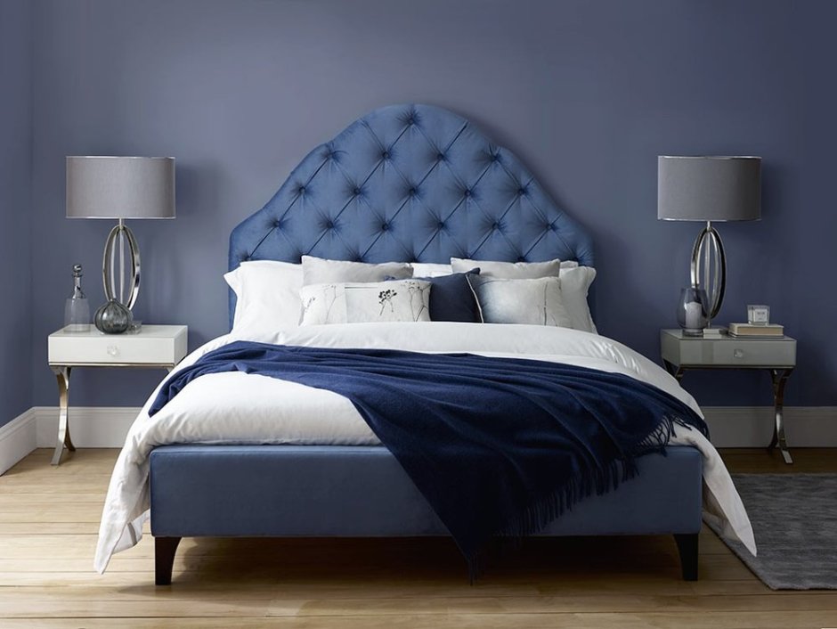 Кровать Bergamo синего цвета 180х200 артикул: IMR-1153448