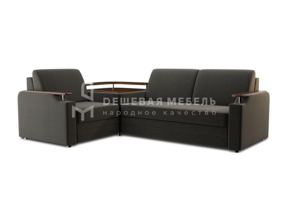 Угловой диван комфорт 4 удлиненный со столиком