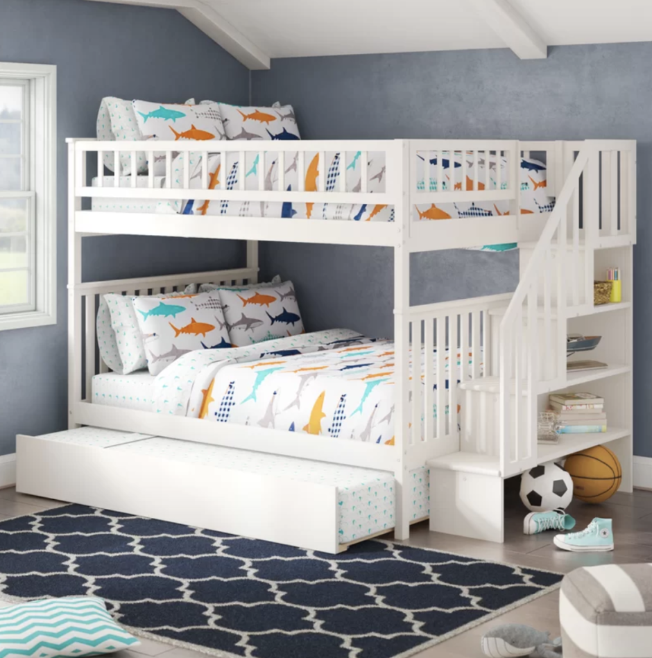Shyann Full over Full Bunk Bed with Trundle в 2019 г. двухъя