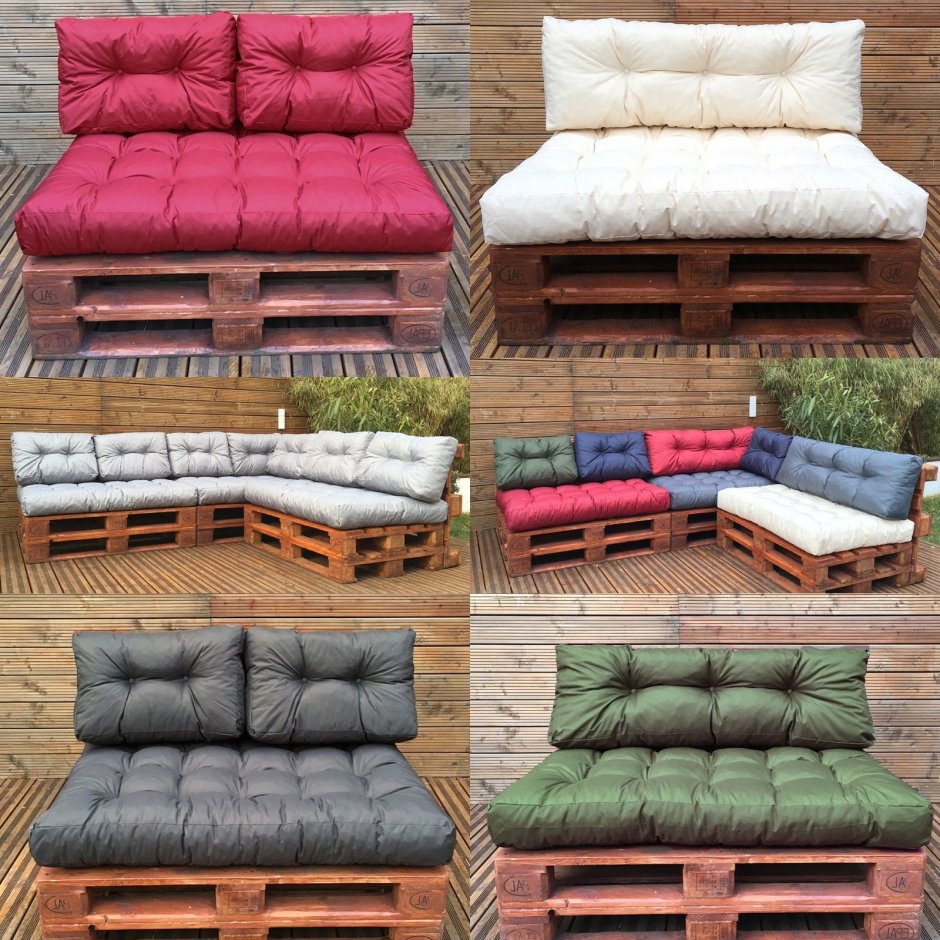 Подушки для садовой мебели из поддонов