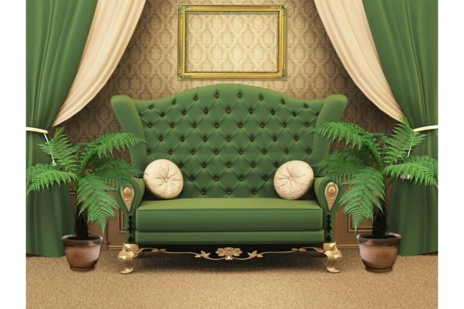 Зеленый диван