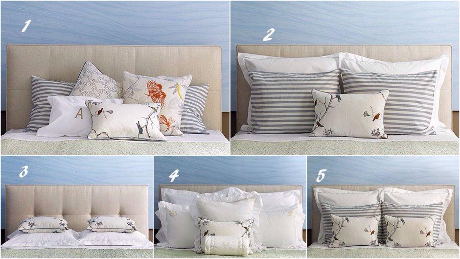 Декоративные подушки на кровать