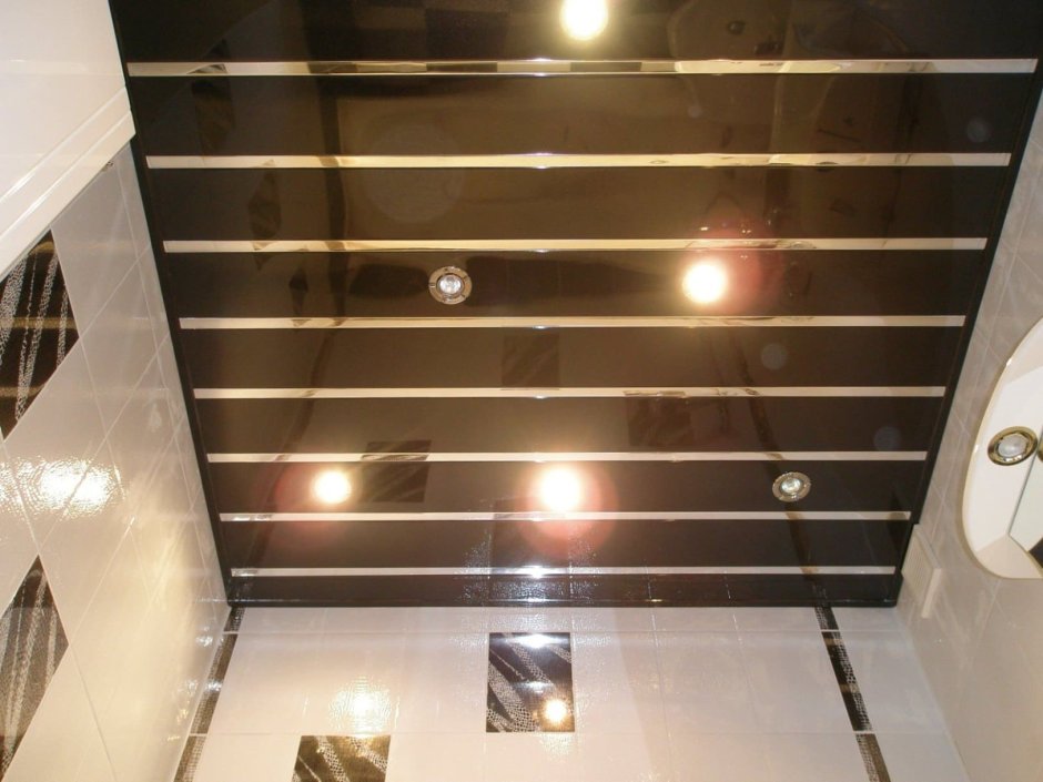 Реечный потолок черный жемчуг Cesal