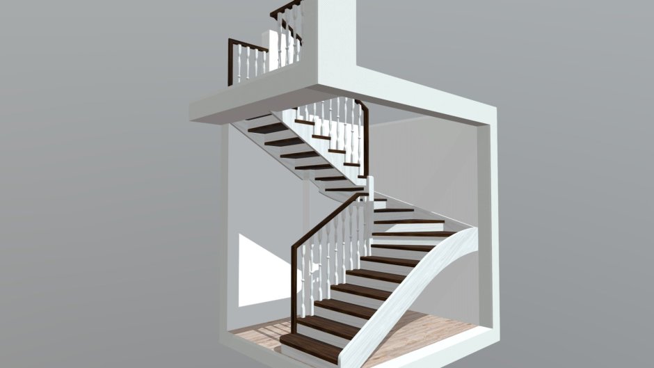 Архикад 22 лестница с забежными ступенями