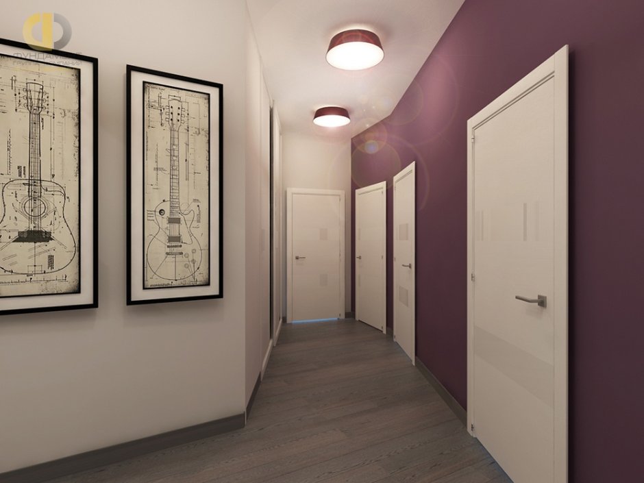 Фиолетовый узкий коридор